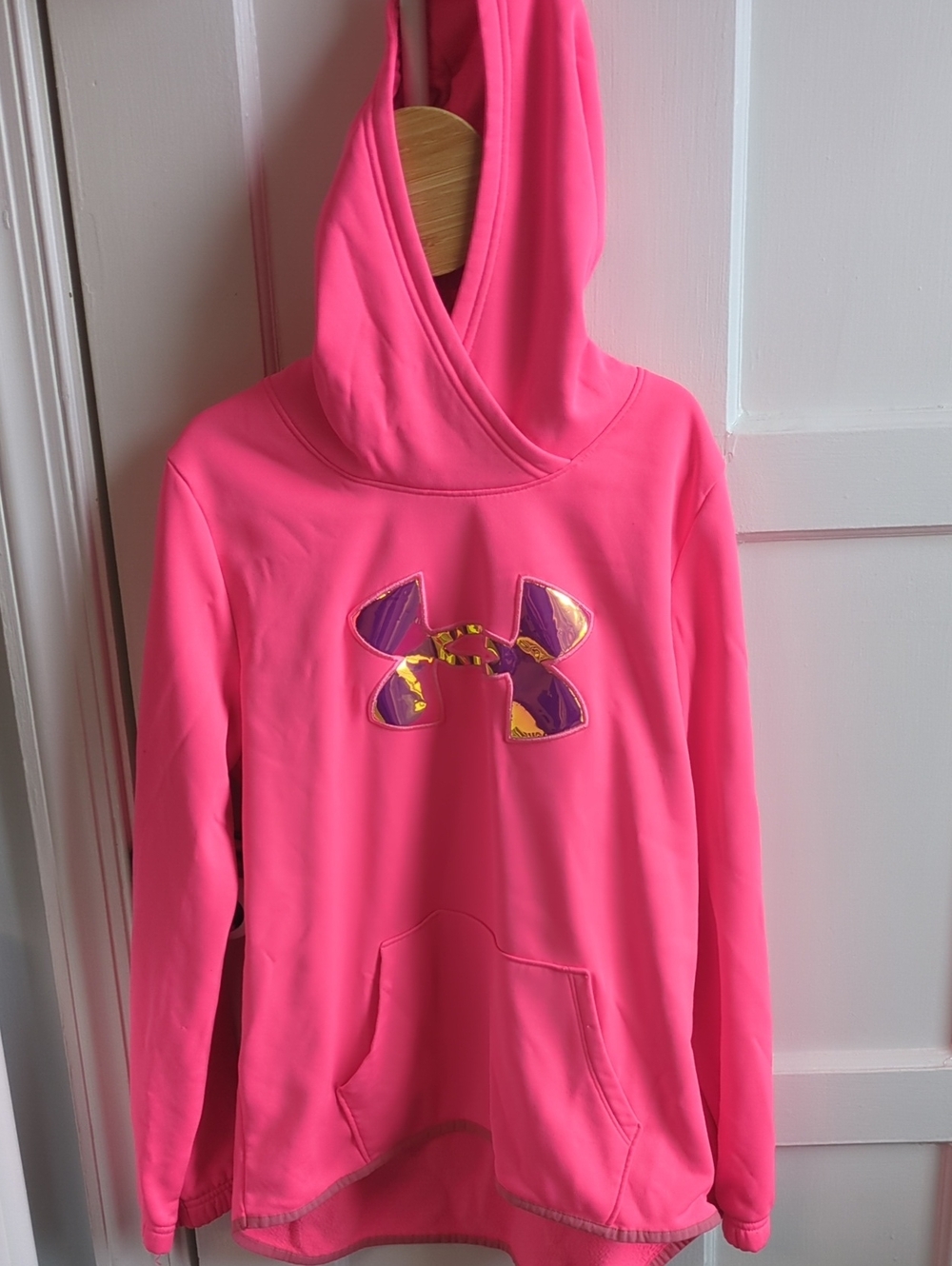 Under Armour Hot Pink Girls' Hooded Performance Pullover